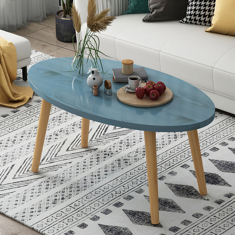 Country Farmhouse Coffee Table Folding Wooden Coffee Cocktail Table 31"L x 16"W x 17"H Blue Storage Not Included Clearhalo 'Coffee & Accent Tables' 'Coffee Tables' 'coffee_tables' 'furn' 'furn_coffee_tables' 'Furniture' 'Living Room Furniture' 7534182
