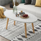 Country Farmhouse Coffee Table Folding Wooden Coffee Cocktail Table 39.5"L x 20"W x 17"H White Storage Not Included Clearhalo 'Coffee & Accent Tables' 'Coffee Tables' 'coffee_tables' 'furn' 'furn_coffee_tables' 'Furniture' 'Living Room Furniture' 7534184