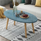 Country Farmhouse Coffee Table Folding Wooden Coffee Cocktail Table 39.5"L x 20"W x 17"H Blue Storage Not Included Clearhalo 'Coffee & Accent Tables' 'Coffee Tables' 'coffee_tables' 'furn' 'furn_coffee_tables' 'Furniture' 'Living Room Furniture' 7534188