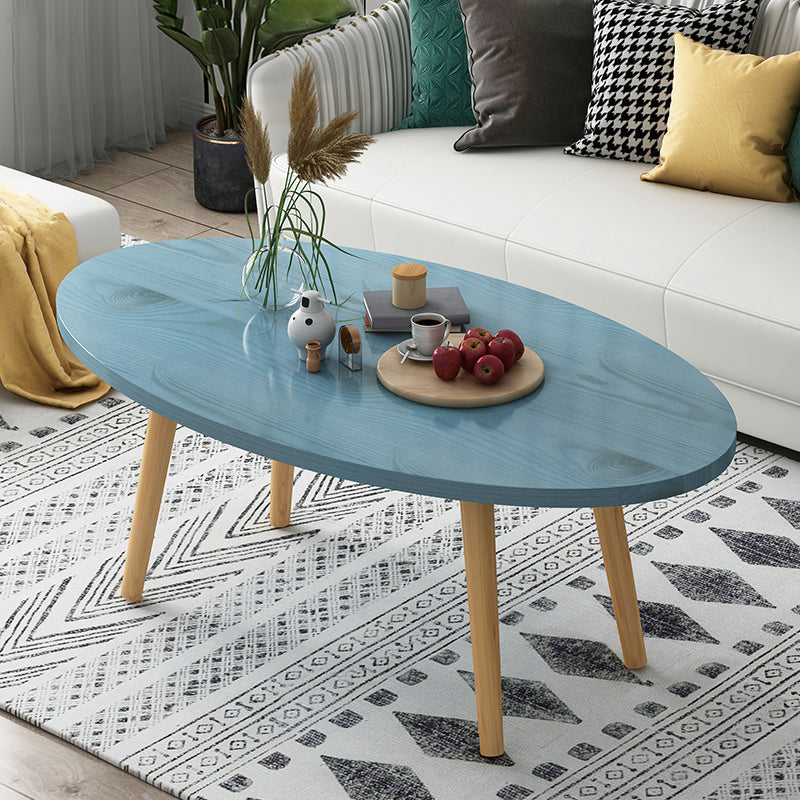 Country Farmhouse Coffee Table Folding Wooden Coffee Cocktail Table 47"L x 24"W x 17"H Blue Storage Not Included Clearhalo 'Coffee & Accent Tables' 'Coffee Tables' 'coffee_tables' 'furn' 'furn_coffee_tables' 'Furniture' 'Living Room Furniture' 7534192