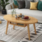 Country Farmhouse Coffee Table Folding Wooden Coffee Cocktail Table 31"L x 16"W x 17"H Natural Storage Included Clearhalo 'Coffee & Accent Tables' 'Coffee Tables' 'coffee_tables' 'furn' 'furn_coffee_tables' 'Furniture' 'Living Room Furniture' 7534194
