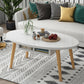 Country Farmhouse Coffee Table Folding Wooden Coffee Cocktail Table 39.5"L x 20"W x 17"H White Storage Included Clearhalo 'Coffee & Accent Tables' 'Coffee Tables' 'coffee_tables' 'furn' 'furn_coffee_tables' 'Furniture' 'Living Room Furniture' 7534196