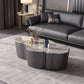 Table basse géométrique en ardoise Table de cocktail basse abstraite moderne