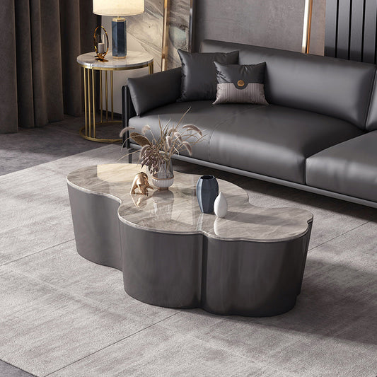 Tavolino geometrico in ardesia moderna tavolino da caffè astratto