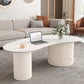 Slate Coffee Table with 2 Legs Modern Coffee Cocktail Table with Drawer Clearhalo 'Coffee & Accent Tables' 'Coffee Tables' 'coffee_tables' 'furn' 'furn_coffee_tables' 'Furniture' 'Living Room Furniture' 7534256
