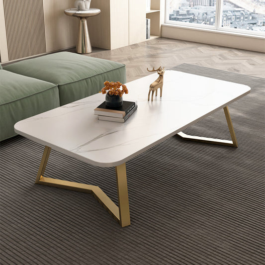 Tavolo da cocktail in ardesia moderna Sled Rectanglely Coffee o End Table