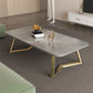 Modern Slate Coffee Cocktail Table Sled Rectangle Coffee or End Table