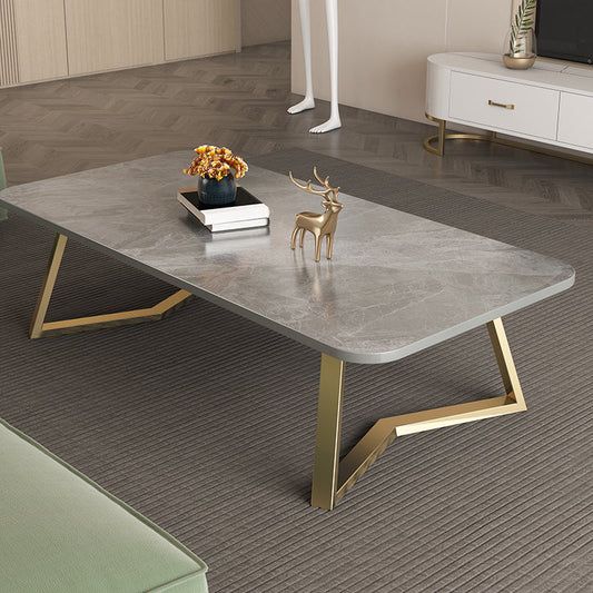 Tavolo da cocktail in ardesia moderna Sled Rectanglely Coffee o End Table