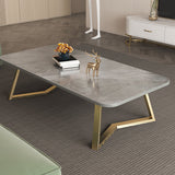 Modern Slate Coffee Cocktail Table Sled Rectangle Coffee or End Table