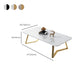 Modern Slate Coffee Cocktail Table Sled Rectangle Coffee or End Table