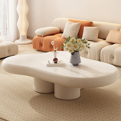 Table basse ou table de cocktail en bois moderne, 4 pieds, table basse ou d'appoint, blanche