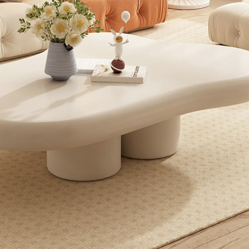 Table basse ou table de cocktail en bois moderne, 4 pieds, table basse ou d'appoint, blanche