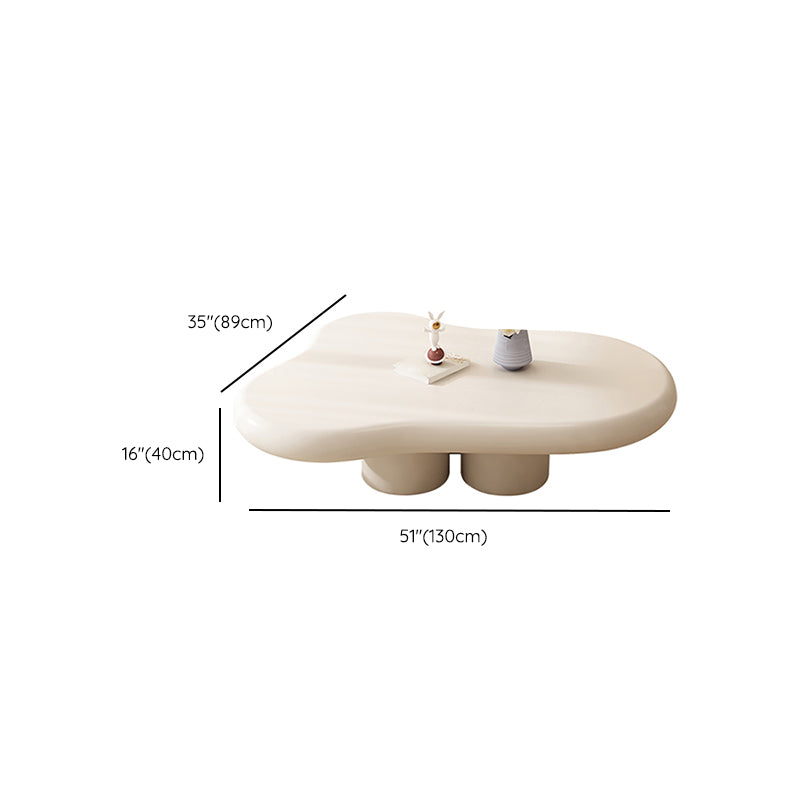 Table basse ou table de cocktail en bois moderne, 4 pieds, table basse ou d'appoint, blanche