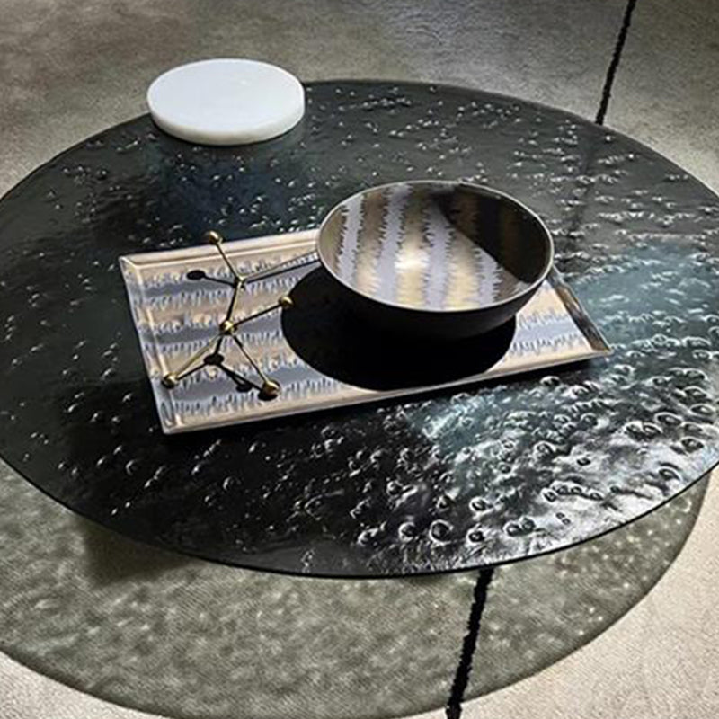 Mesa de cóctel de café con tapa de vidrio Mesa auxiliar o de café abstracta