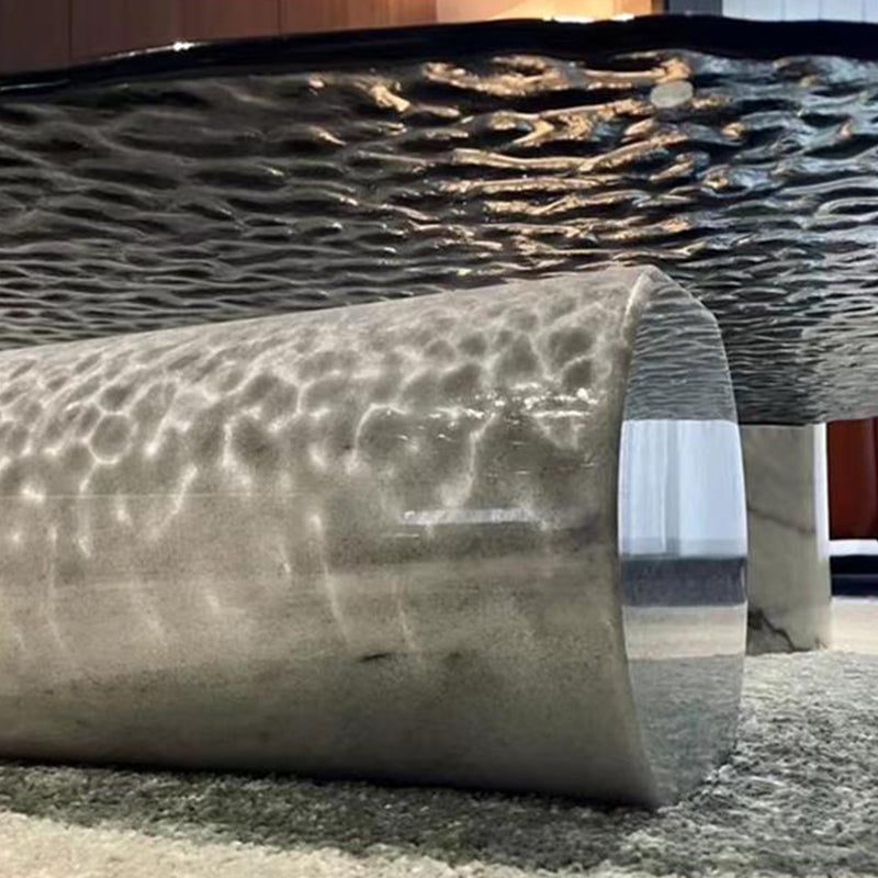 Mesa de cóctel de café con tapa de vidrio Mesa auxiliar o de café abstracta
