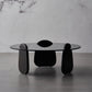 Glass Top Coffee Cocktail Table Black Coffee or End Table with 3 Legs