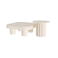 Contemporary Cocktail Table White Wooden Coffee Cocktail Table
