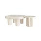 Contemporary Cocktail Table White Wooden Coffee Cocktail Table