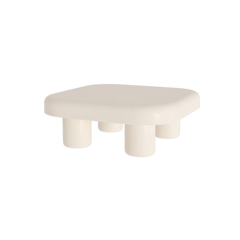 Contemporary Cocktail Table White Wooden Coffee Cocktail Table