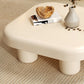 Contemporary Cocktail Table White Wooden Coffee Cocktail Table