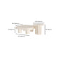 Contemporary Cocktail Table White Wooden Coffee Cocktail Table