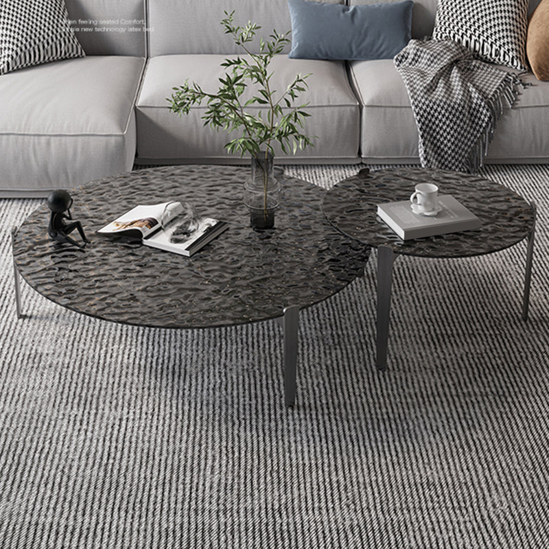 Glass Top Coffee Cocktail Table Coffee or End Table with 3 Legs Clearhalo 'Coffee & Accent Tables' 'Coffee Tables' 'coffee_tables' 'furn' 'furn_coffee_tables' 'Furniture' 'Living Room Furniture' 7534388