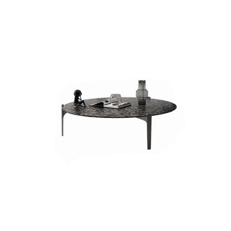 Glass Top Coffee Cocktail Table Coffee or End Table with 3 Legs 35.5"L x 35.5"W x 12.5"H Clearhalo 'Coffee & Accent Tables' 'Coffee Tables' 'coffee_tables' 'furn' 'furn_coffee_tables' 'Furniture' 'Living Room Furniture' 7534390