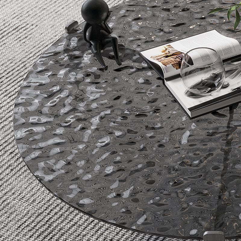 Glass Top Coffee Cocktail Table Coffee or End Table with 3 Legs Clearhalo 'Coffee & Accent Tables' 'Coffee Tables' 'coffee_tables' 'furn' 'furn_coffee_tables' 'Furniture' 'Living Room Furniture' 7534397