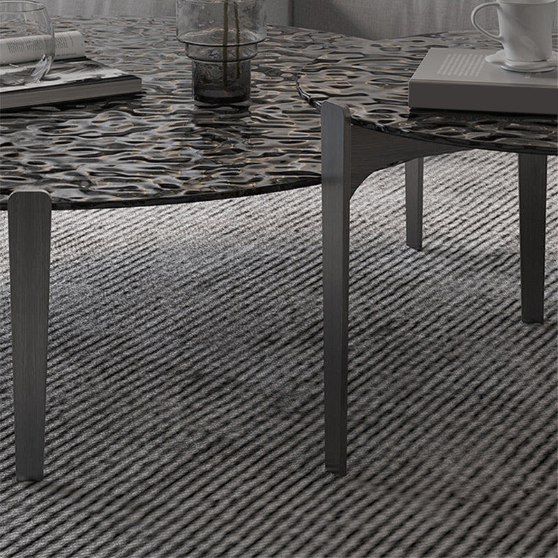 Glass Top Coffee Cocktail Table Coffee or End Table with 3 Legs Clearhalo 'Coffee & Accent Tables' 'Coffee Tables' 'coffee_tables' 'furn' 'furn_coffee_tables' 'Furniture' 'Living Room Furniture' 7534398