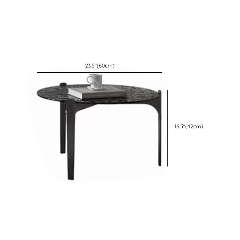 Glass Top Coffee Cocktail Table Coffee or End Table with 3 Legs Clearhalo 'Coffee & Accent Tables' 'Coffee Tables' 'coffee_tables' 'furn' 'furn_coffee_tables' 'Furniture' 'Living Room Furniture' 7534400