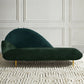 Contemporary Velvet Chaise Lounge Couch One Armed Lounge Chair