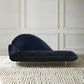 Contemporary Velvet Chaise Lounge Couch One Armed Lounge Chair