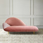 Contemporary Velvet Chaise Lounge Couch One Armed Lounge Chair