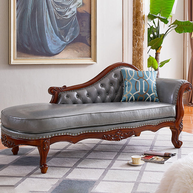 Traditional Upholstered Chaise Lounge Couch Leather Chaise Lounge Chair Clearhalo 'Chairs & Seating' 'Chaise Lounge' 'chaise_lounge' 'furn' 'furn_chaise_lounge' 'Furniture' 'Living Room Furniture' 7534436
