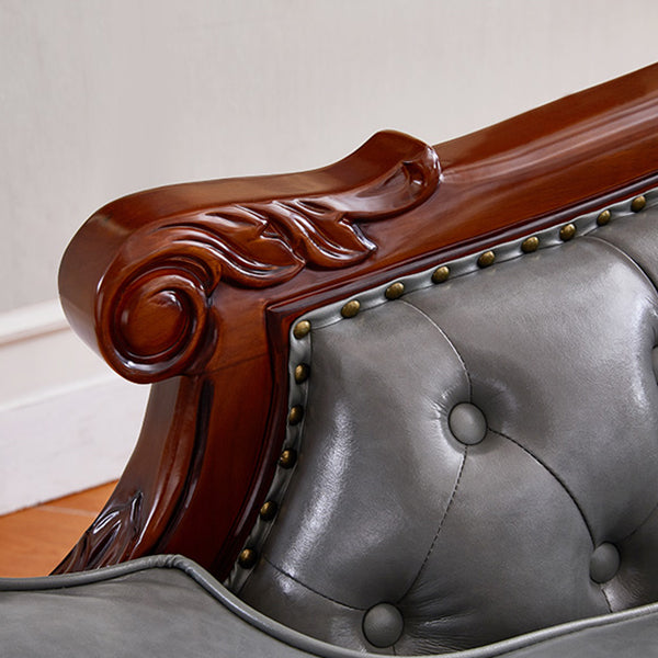 Traditional Upholstered Chaise Lounge Couch Leather Chaise Lounge Chair Clearhalo 'Chairs & Seating' 'Chaise Lounge' 'chaise_lounge' 'furn' 'furn_chaise_lounge' 'Furniture' 'Living Room Furniture' 7534448