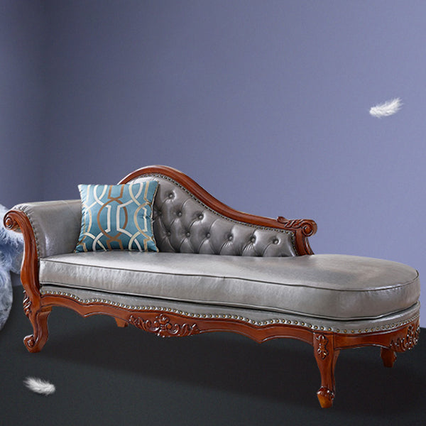 Traditional Upholstered Chaise Lounge Couch Leather Chaise Lounge Chair Clearhalo 'Chairs & Seating' 'Chaise Lounge' 'chaise_lounge' 'furn' 'furn_chaise_lounge' 'Furniture' 'Living Room Furniture' 7534453