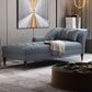 Glam Chaise Lounge Couch One Armed Chaise Lounge with Pillow