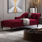 Glam Chaise Lounge Couch One Armed Chaise Lounge with Pillow