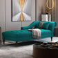 Glam Chaise Lounge Couch One Armed Chaise Lounge with Pillow