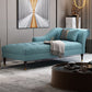 Glam Chaise Lounge Couch One Armed Chaise Lounge with Pillow