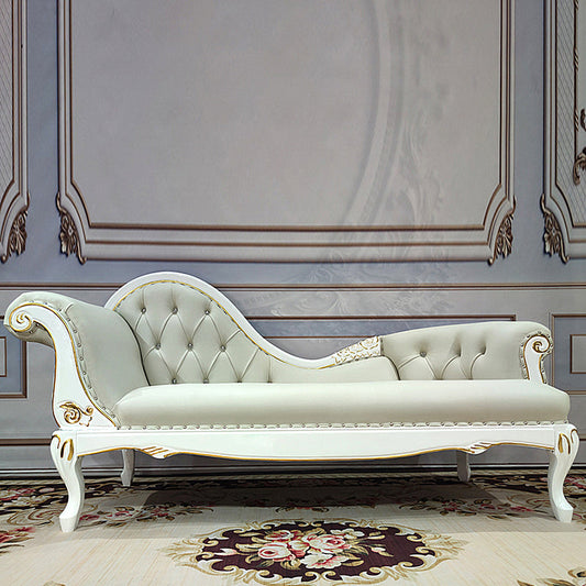 Glam Chaise Lounge Couch Leather Chaise Lounge Chair with Legs Clearhalo 'Chairs & Seating' 'Chaise Lounge' 'chaise_lounge' 'furn' 'furn_chaise_lounge' 'Furniture' 'Living Room Furniture' 7534505