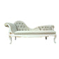 Glam Chaise Lounge Couch Leather Chaise Lounge Chair with Legs