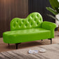 Modern Chaise Lounge Faux Leather Chaise Lounge Couch for Bedroom Green Right-Arm Chaise Clearhalo 'Chairs & Seating' 'Chaise Lounge' 'chaise_lounge' 'furn' 'furn_chaise_lounge' 'Furniture' 'Living Room Furniture' 7534539