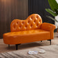 Modern Chaise Lounge Faux Leather Chaise Lounge Couch for Bedroom Tangerine Right-Arm Chaise Clearhalo 'Chairs & Seating' 'Chaise Lounge' 'chaise_lounge' 'furn' 'furn_chaise_lounge' 'Furniture' 'Living Room Furniture' 7534543