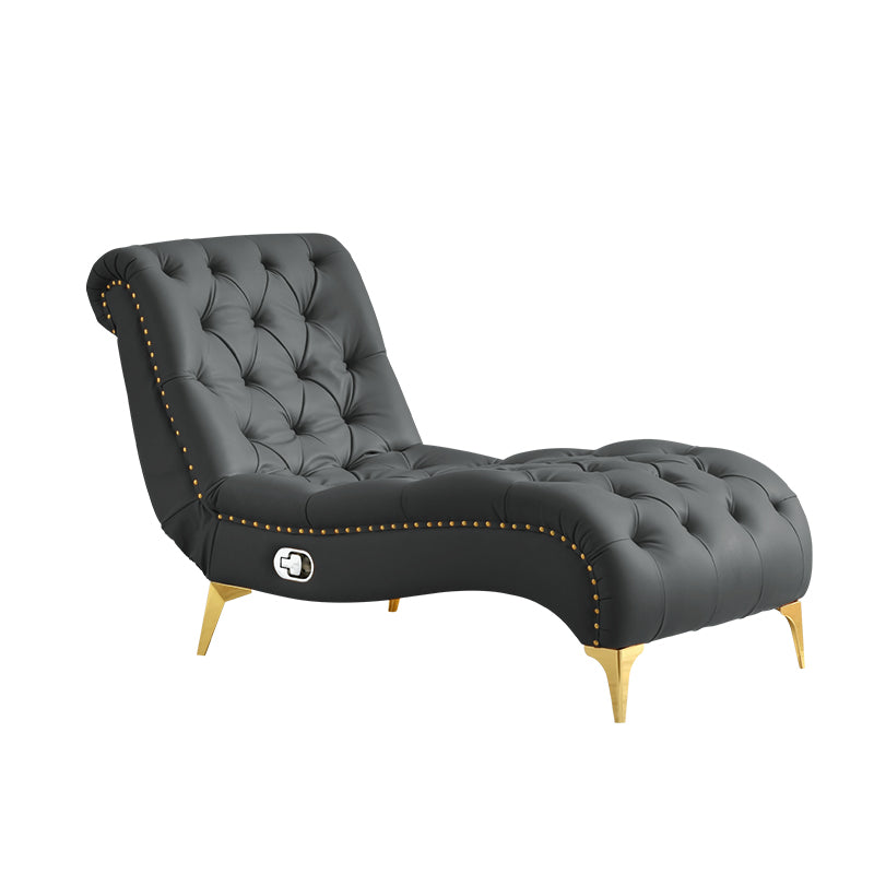 Modern Upholstered Chaise Lounge Couch Armless Chaise Lounge Chair Grey Clearhalo 'Chairs & Seating' 'Chaise Lounge' 'chaise_lounge' 'furn' 'furn_chaise_lounge' 'Furniture' 'Living Room Furniture' 7534578