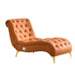 Modern Upholstered Chaise Lounge Couch Armless Chaise Lounge Chair Orange Clearhalo 'Chairs & Seating' 'Chaise Lounge' 'chaise_lounge' 'furn' 'furn_chaise_lounge' 'Furniture' 'Living Room Furniture' 7534587