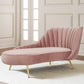 Glam Upholstered Chaise Lounge Couch Velvet Chaise Lounge Chair Pink Right-Arm Chaise Clearhalo 'Chairs & Seating' 'Chaise Lounge' 'chaise_lounge' 'furn' 'furn_chaise_lounge' 'Furniture' 'Living Room Furniture' 7534611