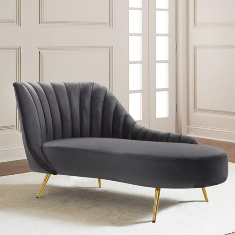 Glam Upholstered Chaise Lounge Couch Velvet Chaise Lounge Chair Clearhalo 'Chairs & Seating' 'Chaise Lounge' 'chaise_lounge' 'furn' 'furn_chaise_lounge' 'Furniture' 'Living Room Furniture' 7534612