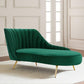 Glam Upholstered Chaise Lounge Couch Velvet Chaise Lounge Chair Green Left-Arm Chaise Clearhalo 'Chairs & Seating' 'Chaise Lounge' 'chaise_lounge' 'furn' 'furn_chaise_lounge' 'Furniture' 'Living Room Furniture' 7534617