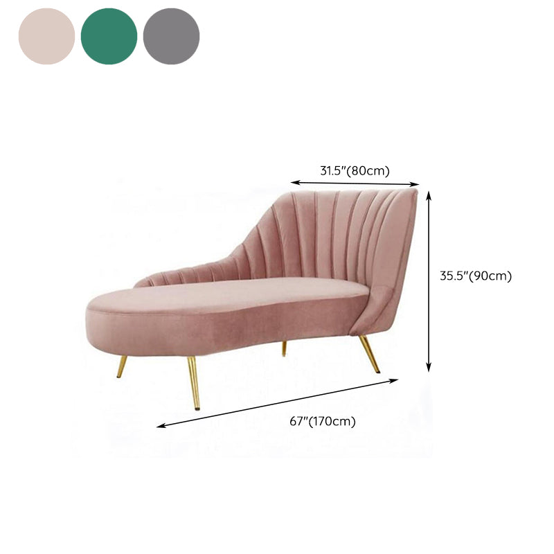 Glam Upholstered Chaise Lounge Couch Velvet Chaise Lounge Chair Clearhalo 'Chairs & Seating' 'Chaise Lounge' 'chaise_lounge' 'furn' 'furn_chaise_lounge' 'Furniture' 'Living Room Furniture' 7534621